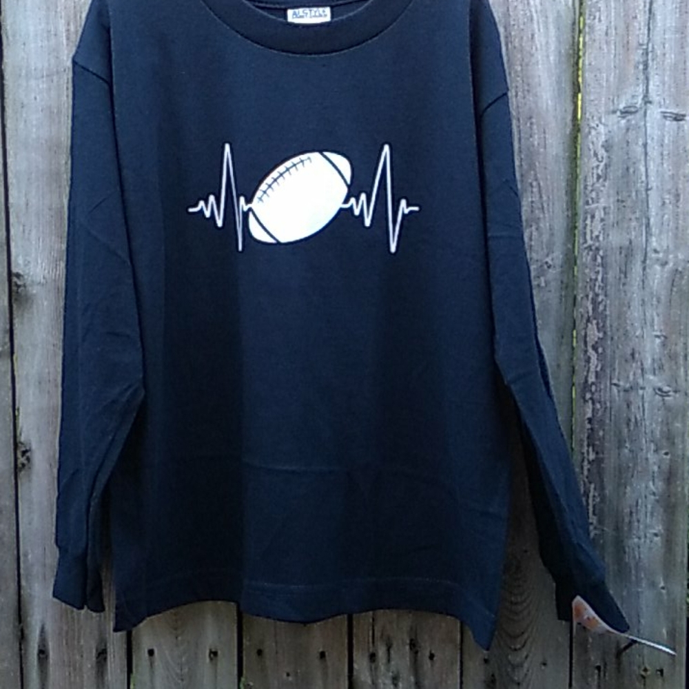 Football heartbeat kids shirt